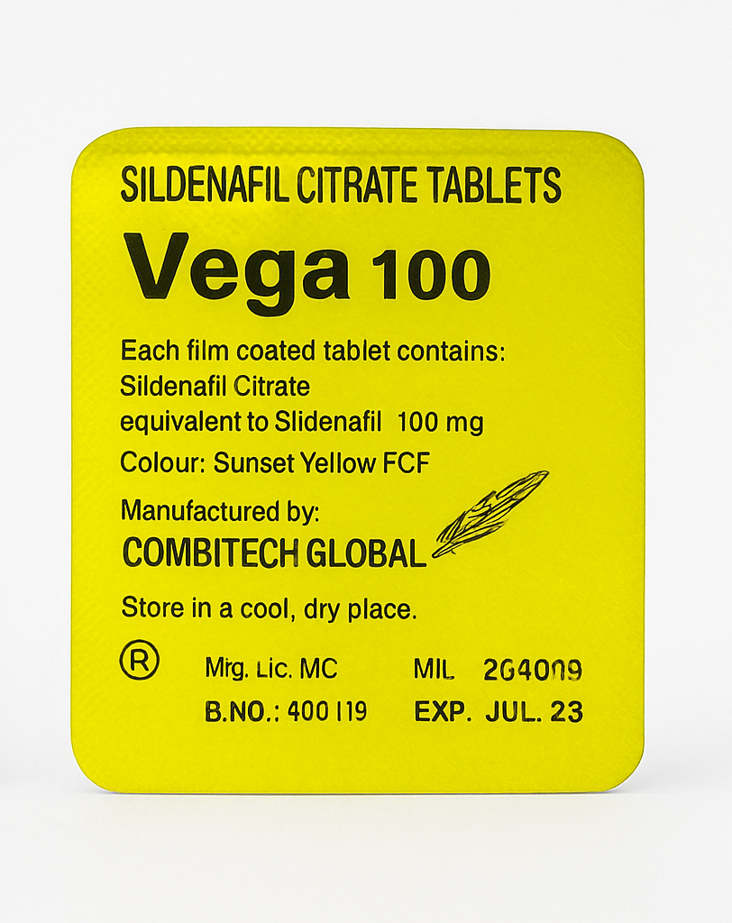 Vega 100 – Sildenafil Citrate Tablets (100mg)