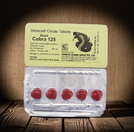 Black Cobra 125 – Sildenafil Citrate Tablets (100mg)